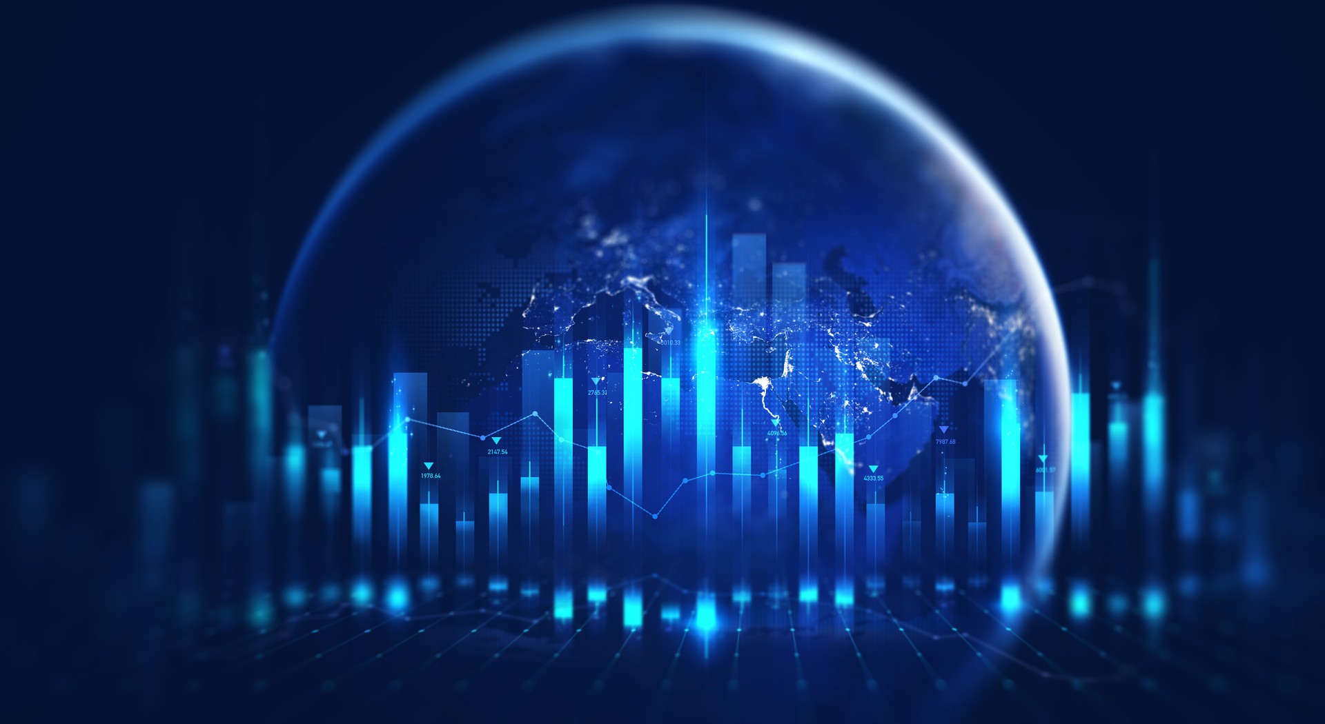 Global Business Investment finance chart,stock market business and exchange financial growth graph.	https://earthobservatory.nasa.gov/features/NightLights